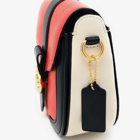 COACH Georgie Saddle Bag In Colorblock - Picture 2 of 6